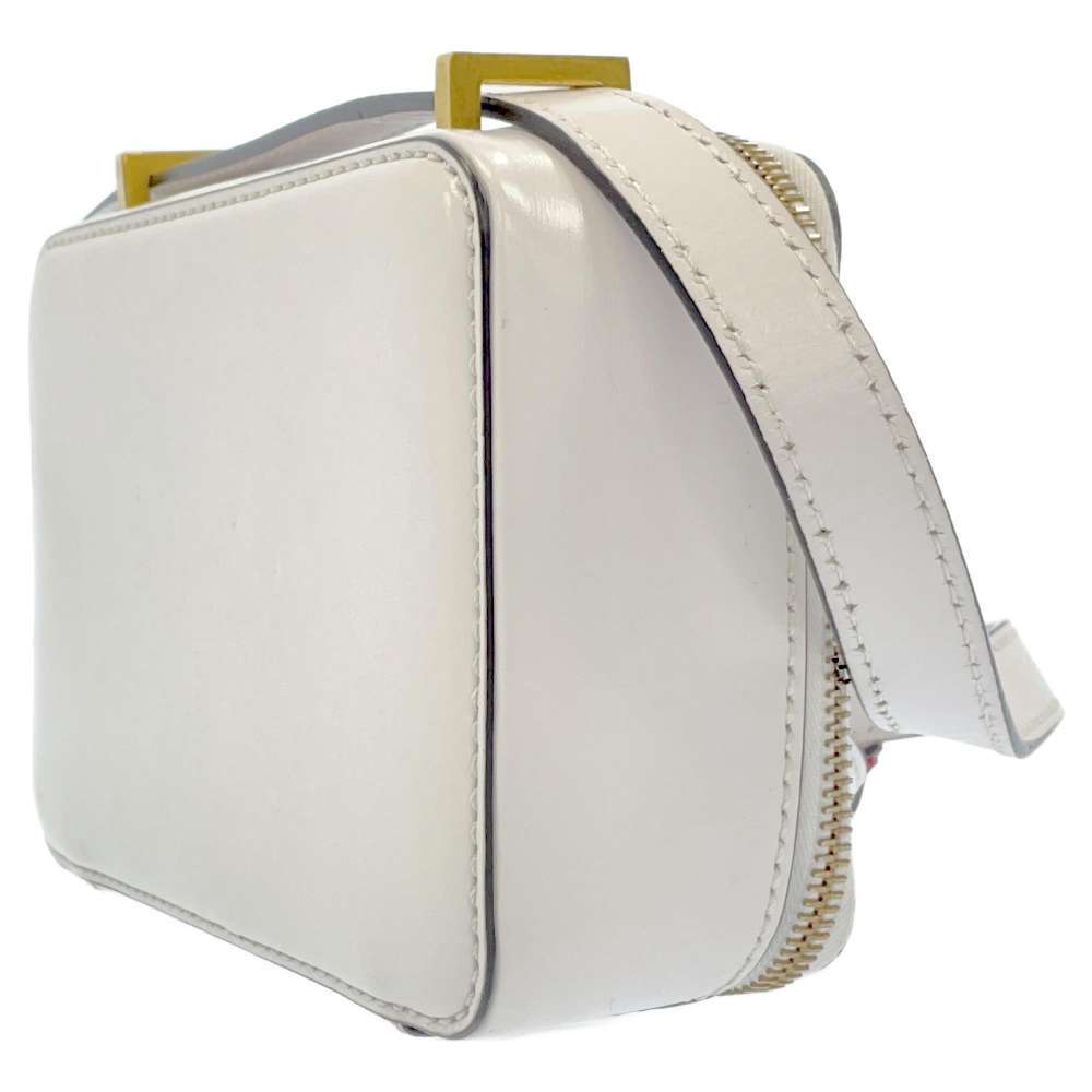 Valentino Garavani V Sling Camera Leather Shoulder Bag White